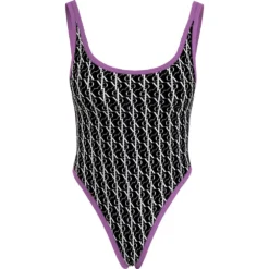 Calvin Klein Scoop Back One Monogram Swimsuit