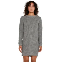 Noisy May Siesta Long Sleeve O Neck Knit Dress