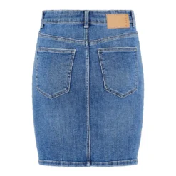 Pieces Lili Mid Waist Denim Skirt -Lumi Wear Shop pieces lili mid waist denim skirt 3