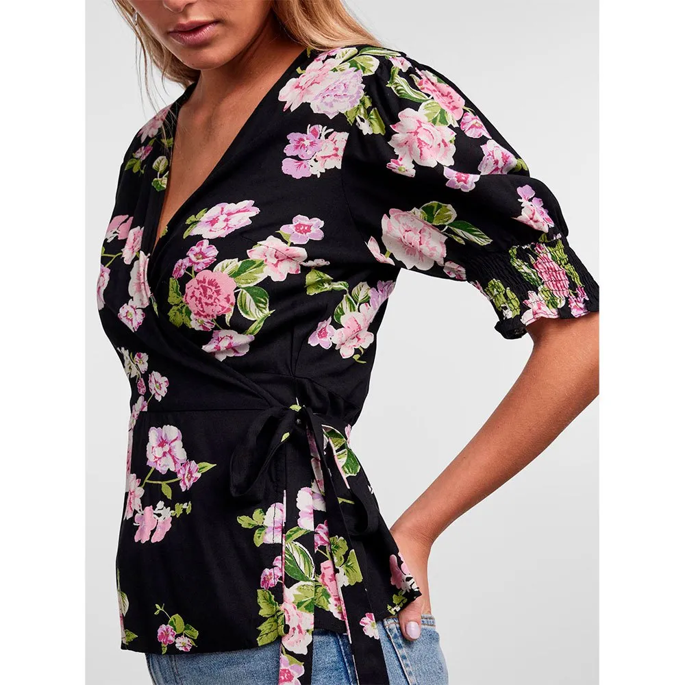 Pieces Tala 2/4 Wrap Short Sleeve Blouse 7 Pieces Tala 2/4 Wrap Short Sleeve Blouse - Image 5