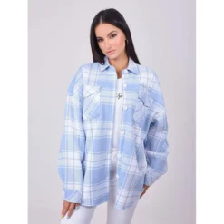 Two-Tone Checkered Overshirt
