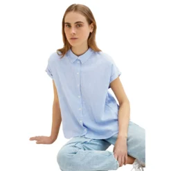 Tom Tailor Stripped Short Sleeve Shirt -Lumi Wear Shop tom tailor stripped short sleeve shirt 3