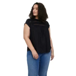 Vero Moda Curve Debbie Pleat Sleeveless Blouse