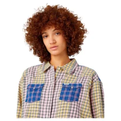 Wrangler Patch Boxy Work Loose Long Sleeve Shirt -Lumi Wear Shop wrangler patch boxy work loose long sleeve shirt 3