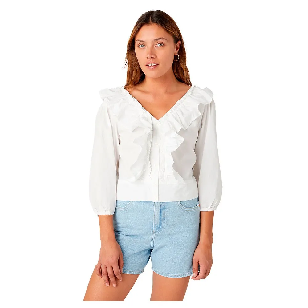 Wrangler Western Frill Blouse Regular Fit Long Sleeve Shirt 3 Wrangler Western Frill Blouse Regular Fit Long Sleeve Shirt