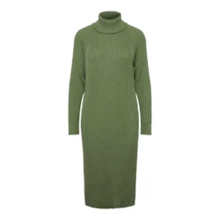 YAS Mavi Roll Neck Long Sleeve Midi Dress